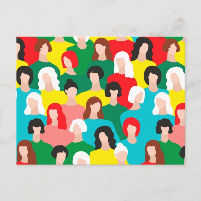 Girl-Power Postkarte (Vorderseite)