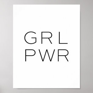 Girl Power Print, GRL PWR, Feminist Print Poster