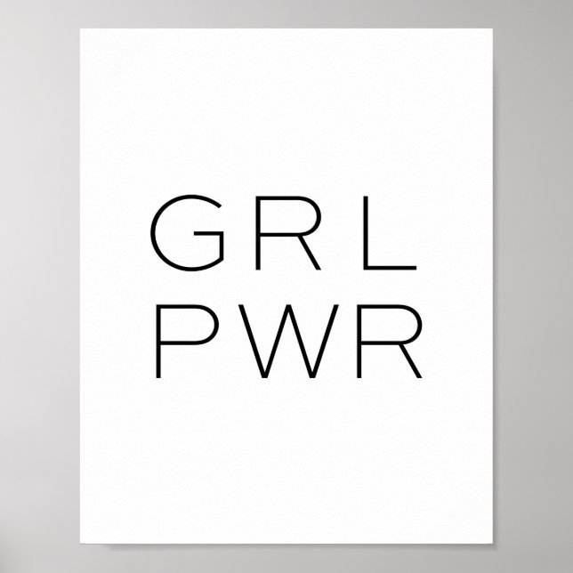 Girl Power Print, GRL PWR, Feminist Print Poster (Vorne)