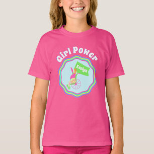 Girl-Power Rollstuhl Personalisiert T-Shirt