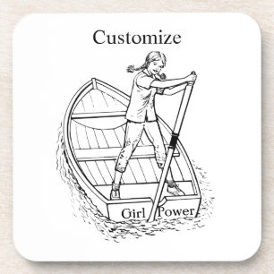 Girl Power Sculling Boat Thunder_Cove Getränkeuntersetzer