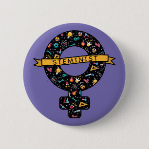 Girl-Power: STEMinist-Symbol Button