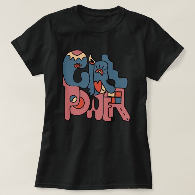 Girl-Power T-Shirt (Design vorne)