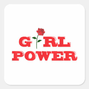 Girl Power T - Shirt - Phantastische Frauen Weibli Quadratischer Aufkleber