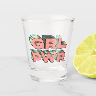GIRL POWER T - Shirt Schnapsglas