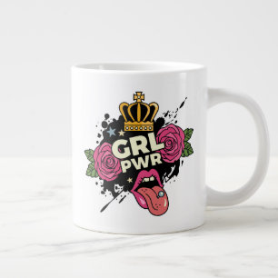 Girl Power Tattoo Style Jumbo-Tasse