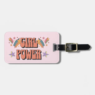Girl-Power-Textdesign mit Sternen Gepäckanhänger