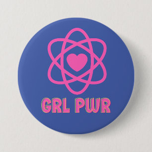 Girl Power Throw Kissen Button