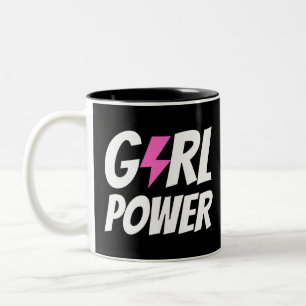 Girl-Power Zweifarbige Tasse