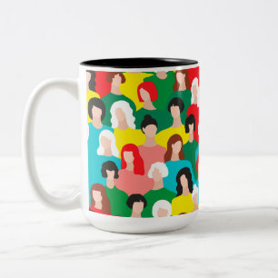Girl-Power Zweifarbige Tasse