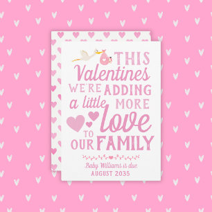 Girl Pregnancy Ankündigung Valentine's Day Card