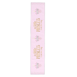 Girl Princess ist unterwegs Pink Gold Tiara Mittelgroßer Tischläufer