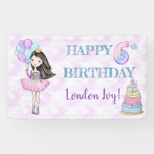 Girl Princess Lavender Turquoise Banner