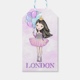 Girl Princess Lavender Turquoise Gold Geschenkanhänger