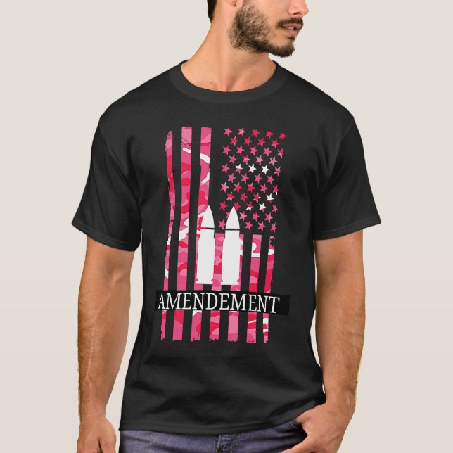 Girl Pro Gun Second Amendment  2A patriot American T-Shirt (Vorderseite)