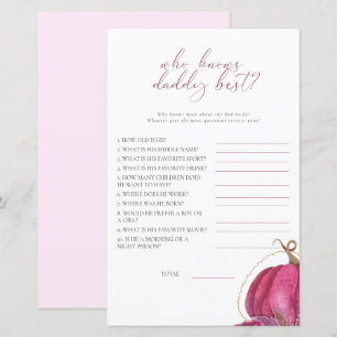 Girl Pumpkin, die Daddy Best Baby Shower Game kenn