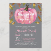 Girl Pumpkin Fall Baby Dusche Rosa und Gary