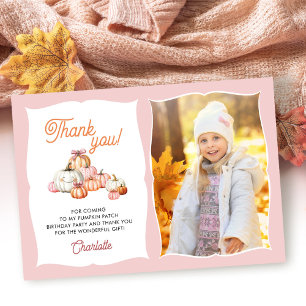 Girl Pumpkin Patch Bows Geburtstagsparty Danke