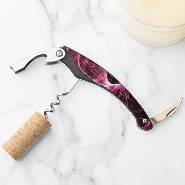 Girl Punk Rock Pink Energy Waves Kellnermesser (Vorderseite)