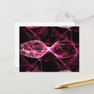 Girl Punk Rock Pink Energy Waves Postkarte