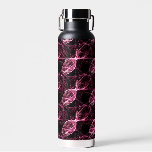 Girl Punk Rock Pink Energy Waves Trinkflasche (Vorne)