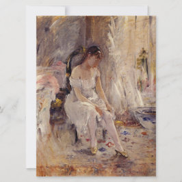 Girl Putting auf ihre Strümpfe (von Berthe Morisot Karte