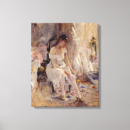 Girl Putting auf ihre Strümpfe (von Berthe Morisot Leinwanddruck