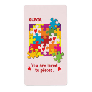 Girl Puzzle zum Geburtstag Liebe zu Stücken
