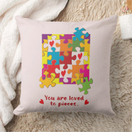 Girl Puzzle zum Geburtstag Liebe zu Stücken Kissen