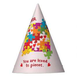 Girl Puzzle zum Geburtstag Liebe zu Stücken Partyhütchen