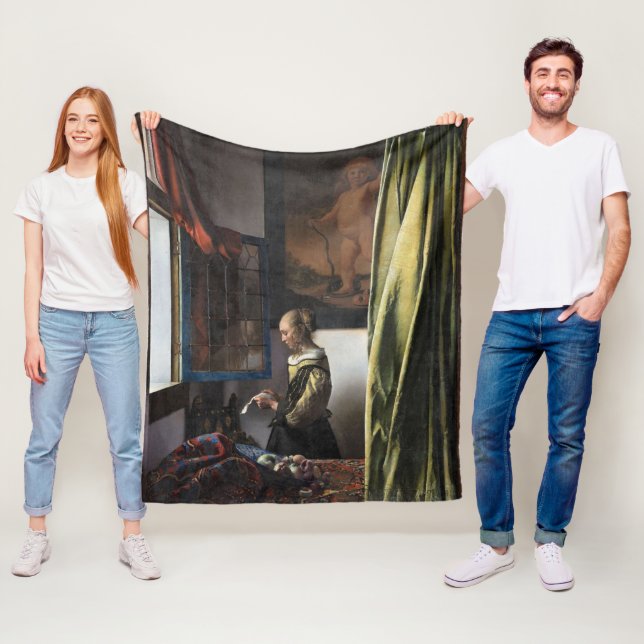 Girl Reading a Letter at a Open Window, Vermeer Fleecedecke (Beispiel)