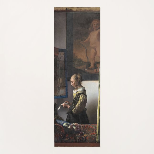 Girl Reading a Letter at a Open Window, Vermeer Yogamatte (Vorderseite)