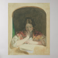 Girl Reading an einem Fenster, 19. Jahrhundert