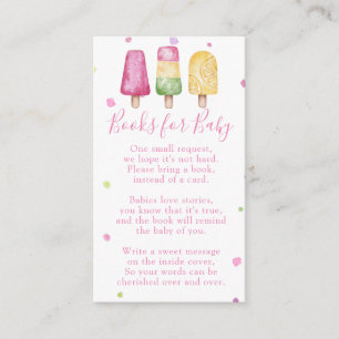 Girl Ready to Pop Summer Books for Baby Shooting Begleitkarte