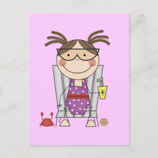 Girl Relaxen am Strand Tshirts und Geschenke Postkarte