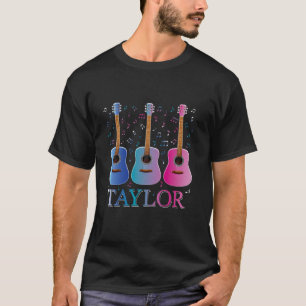 Girl Retro Taylor Personalisierter Vorname T-Shirt