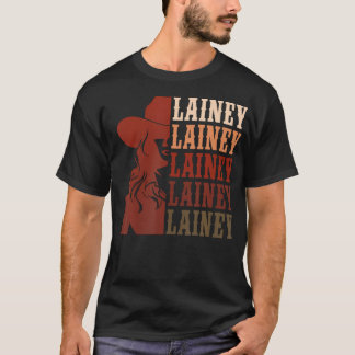 Girl Retro Vorname Lainey Personalisiert Cowgirl T-Shirt