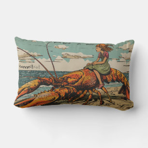 Girl Rides Humster Throw Kissen