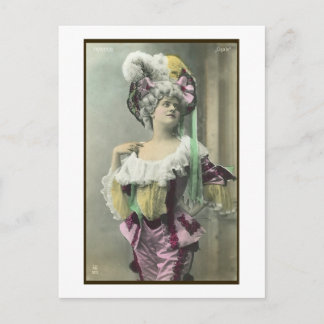 Girl Risque French Dancer zeigen Postkarte