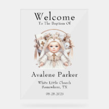 Girl Rose Gold Basket Taufen Begrüßungszeichen