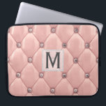 Girl Rose Gold Imitate Leather|Diamonds Mit Monogr Laptopschutzhülle<br><div class="desc">Schützen Sie Ihren wertvollen MacBook oder Windows Laptop mit diesem stilvollen, gürmig Rose Gold Imitate Leder & Diamanten Laptop Gehäuse. Fügen Sie Ihre erste, um es einzigartig zu Ihrem eigenen zu machen. Verwenden Sie "weiter anpassen", um Ebenen wie die Monogrammschicht zu bearbeiten oder zu löschen, Schriftart oder Schriftart zu ändern....</div>