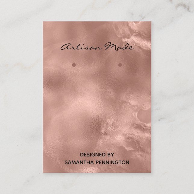 Girl-Rose-Gold-Imitate Visitenkarte (Vorderseite)