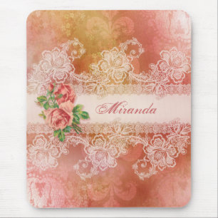 Girl-Rose und Lace Personalisiert Mousepad