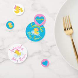 Girl Rubber Duck Personalisiert Baby Shower Confet Konfetti