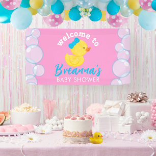 Girl Rubber Ducky Baby Duwer Willkommenshändler Banner