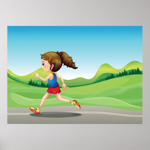 Girl Running Poster