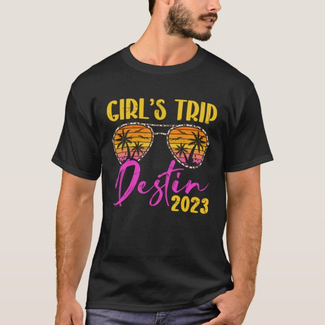 Girl s Trip Destin Florida 2023 Matching Bachelore T-Shirt (Vorderseite)