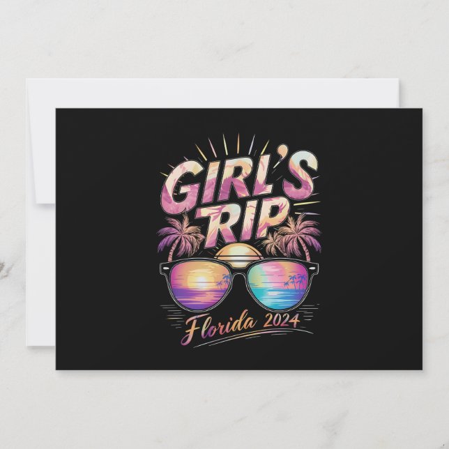 Girl’s Trip Florida 2024 Summer Beach Weekend Einladung (Vorderseite)