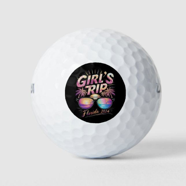 Girl’s Trip Florida 2024 Summer Beach Weekend Golfball (Vorderseite)