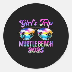 Girl’s Trip Myrtle Beach 2025 Summer Beach Weekend Runder Aufkleber